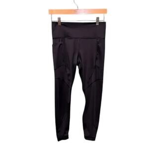 Members Mark Compression Ankle Leggings Medium Black High Waist Yoga